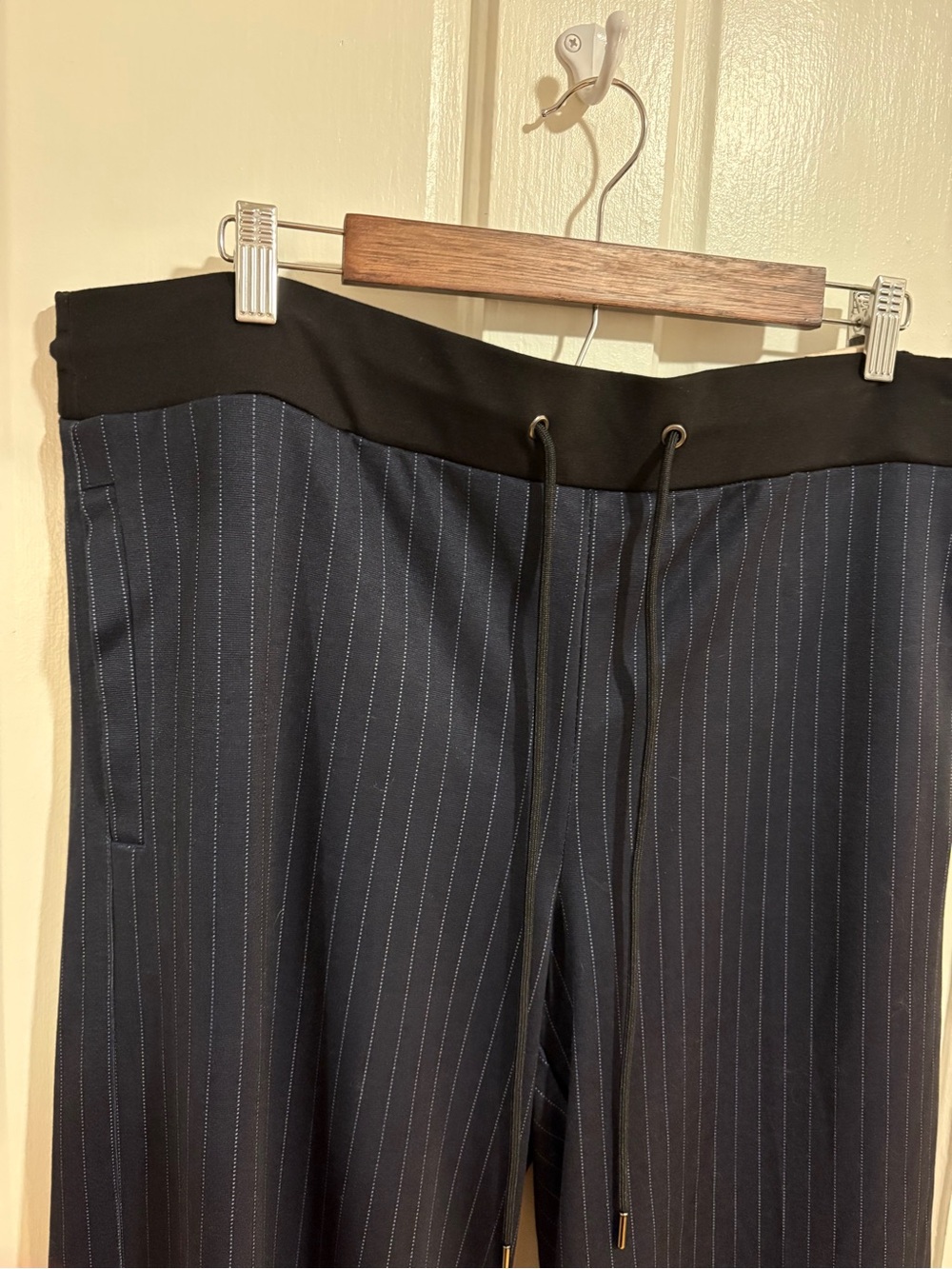 Lane Bryant Ponte Pull-On Stripe Wide Leg Pant - Picture 6 of 13